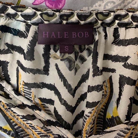 ☀️ Hale Bob Silk Geo Pattern Blouse - Picture 7 of 9